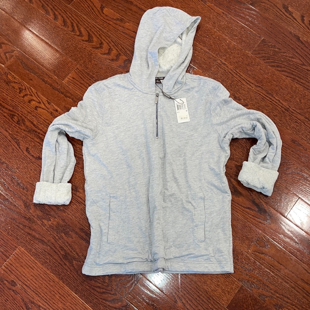 NWT Michael Kors Hooded Quarter Zip Sweatshirt - Picture 1 of 4